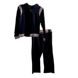 Active Rainbow Jogger Hoodie Jacket/Pants Set Size: Small